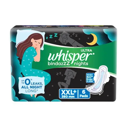 Whisper Ultra Bindazzz Nights Pads XXL Plus